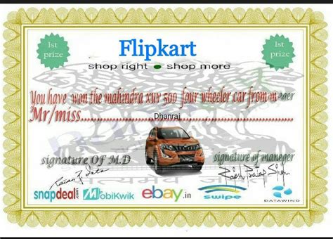 lucky draw in flipkart|[Resolved] Flipkart — fake or real message about selected flipkart .